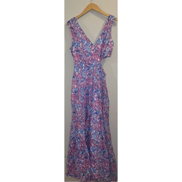 Nicholas Women's Floral Orchid Pink Maxi Dress Size 8 - Picture 6 of 11